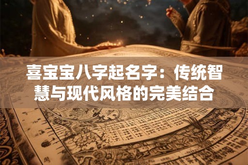 喜宝宝八字起名字：传统智慧与现代风格的完美结合