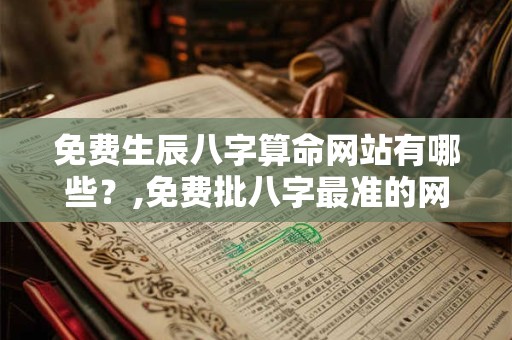 免费生辰八字算命网站有哪些？,免费批八字最准的网站