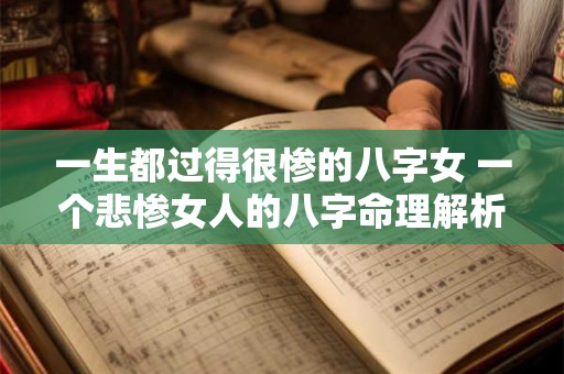 一生都过得很惨的八字女 一个悲惨女人的八字命理解析