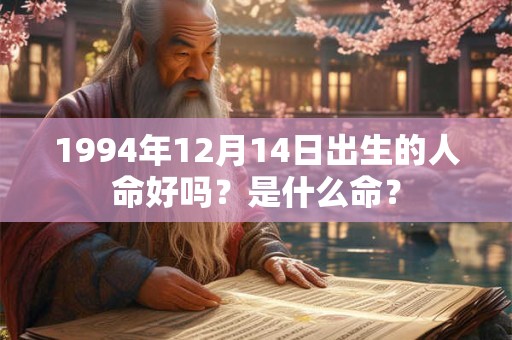 1994年12月14日出生的人命好吗？是什么命？