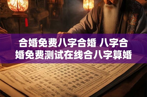 合婚免费八字合婚 八字合婚免费测试在线合八字算婚姻