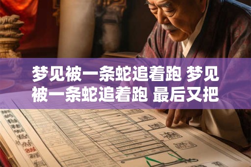 梦见被一条蛇追着跑 梦见被一条蛇追着跑 最后又把蛇给打伤了