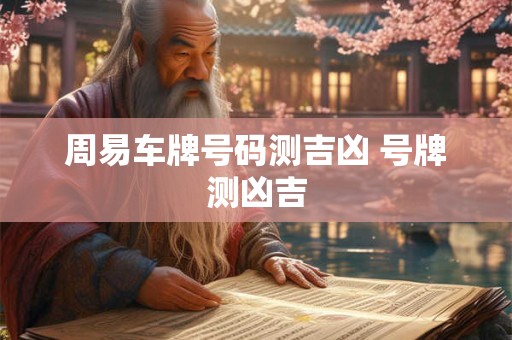 周易车牌号码测吉凶 号牌测凶吉
