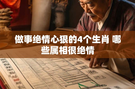 做事绝情心狠的4个生肖 哪些属相很绝情