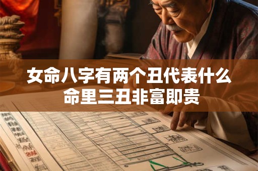女命八字有两个丑代表什么 命里三丑非富即贵