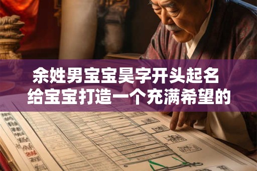 余姓男宝宝昊字开头起名 给宝宝打造一个充满希望的名字