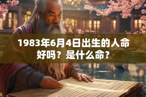 1983年6月4日出生的人命好吗？是什么命？