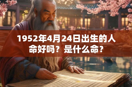 1952年4月24日出生的人命好吗？是什么命？