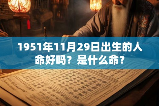 1951年11月29日出生的人命好吗？是什么命？