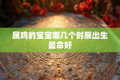 属鸡的宝宝哪几个时辰出生最命好