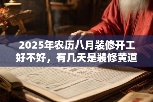 2025年农历八月装修开工好不好，有几天是装修黄道吉日