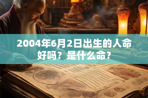 2004年6月2日出生的人命好吗？是什么命？