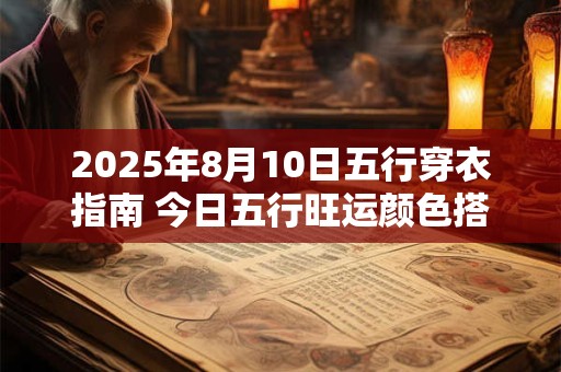 2025年8月10日五行穿衣指南 今日五行旺运颜色搭配