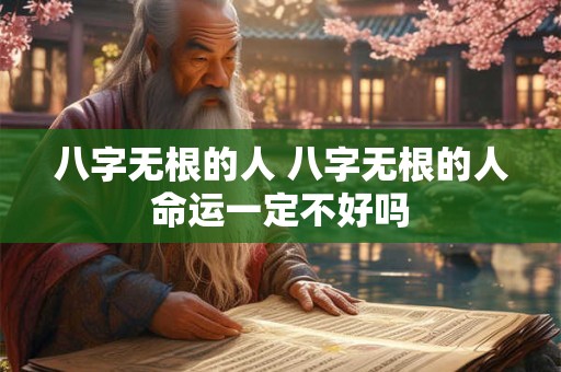 八字无根的人 八字无根的人命运一定不好吗
