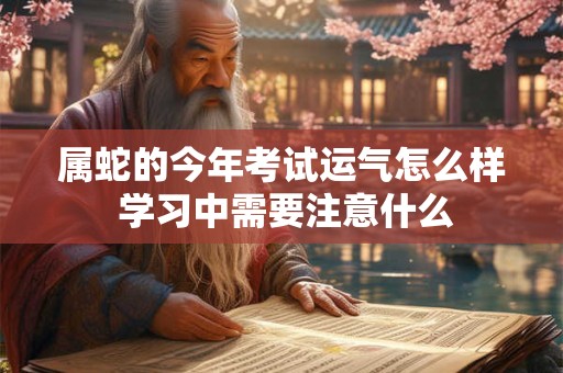 属蛇的今年考试运气怎么样 学习中需要注意什么