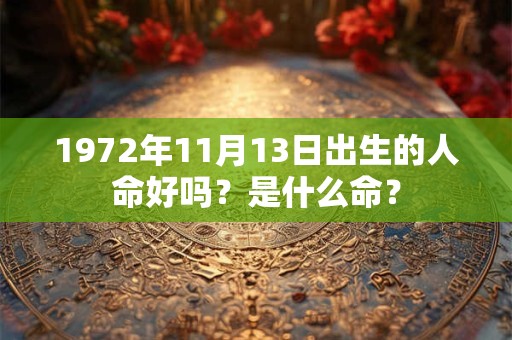 1972年11月13日出生的人命好吗？是什么命？