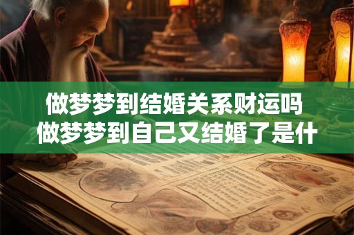 做梦梦到结婚关系财运吗 做梦梦到自己又结婚了是什么意思