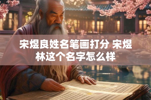 宋煜良姓名笔画打分 宋煜林这个名字怎么样