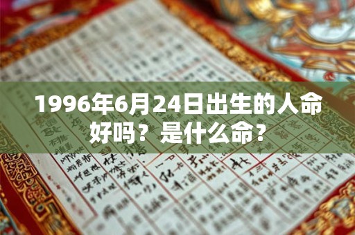 1996年6月24日出生的人命好吗？是什么命？