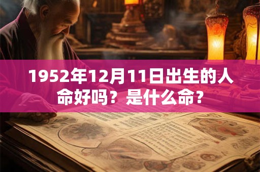 1952年12月11日出生的人命好吗？是什么命？