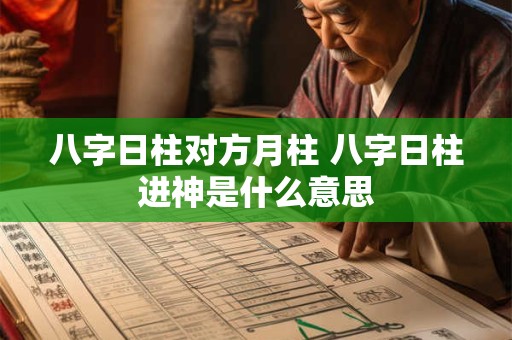 八字日柱对方月柱 八字日柱进神是什么意思
