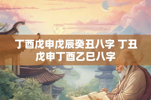 丁酉戊申戊辰癸丑八字 丁丑戊申丁酉乙巳八字