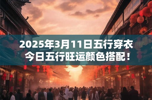 2025年3月11日五行穿衣 今日五行旺运颜色搭配！