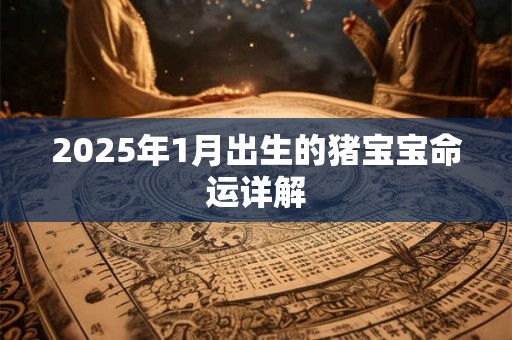 2025年1月出生的猪宝宝命运详解