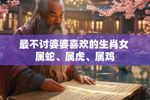 最不讨婆婆喜欢的生肖女 属蛇、属虎、属鸡