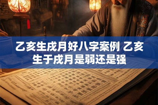 乙亥生戌月好八字案例 乙亥生于戌月是弱还是强