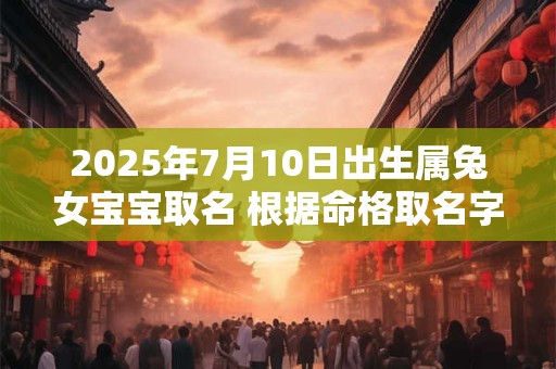 2025年7月10日出生属兔女宝宝取名 根据命格取名字