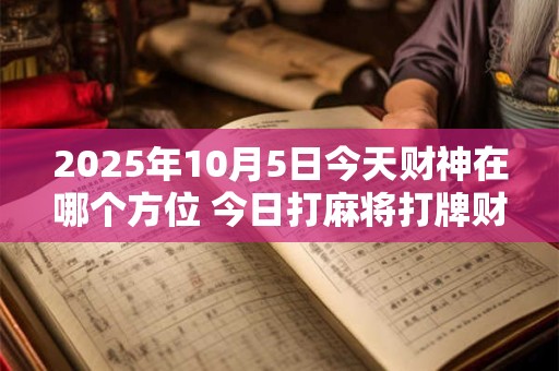 2025年10月5日今天财神在哪个方位 今日打麻将打牌财运方位！