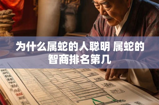 为什么属蛇的人聪明 属蛇的智商排名第几