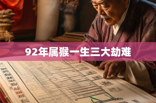 92年属猴一生三大劫难