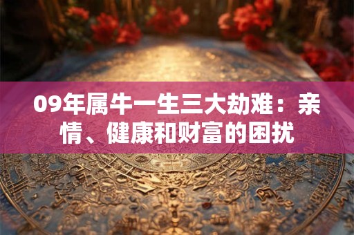 09年属牛一生三大劫难：亲情、健康和财富的困扰