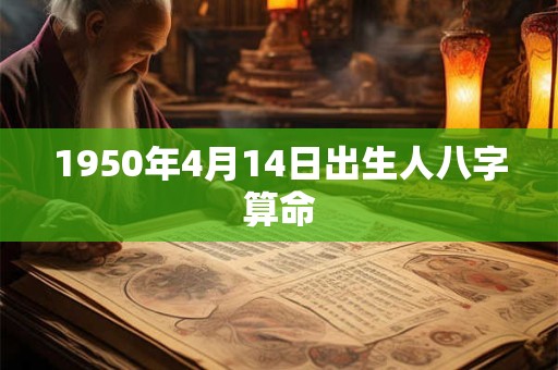 1950年4月14日出生人八字算命 1950年4月14日出生人八字算命