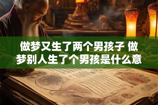 做梦又生了两个男孩子 做梦别人生了个男孩是什么意思