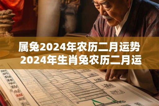 属兔2024年农历二月运势 2024年生肖兔农历二月运程与运势