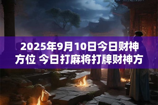 2025年9月10日今日财神方位 今日打麻将打牌财神方位！
