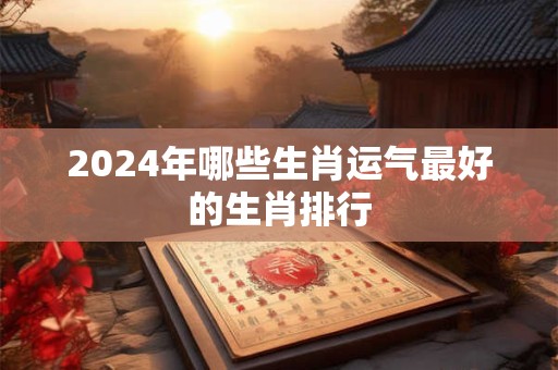 2024年哪些生肖运气最好的生肖排行