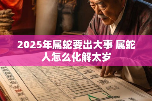 2025年属蛇要出大事 属蛇人怎么化解太岁 2025年属蛇要出大事 属蛇人怎么化解太岁