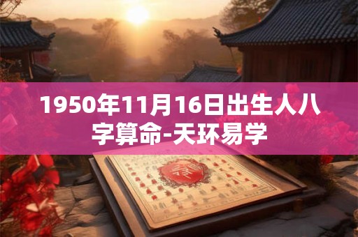 1950年11月16日出生人八字算命-天环易学