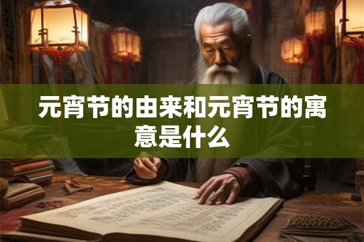 元宵节的由来和元宵节的寓意是什么