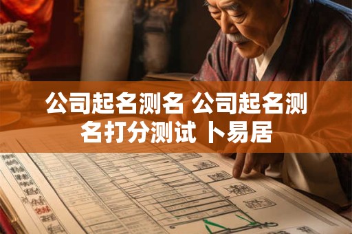 公司起名测名 公司起名测名打分测试 卜易居