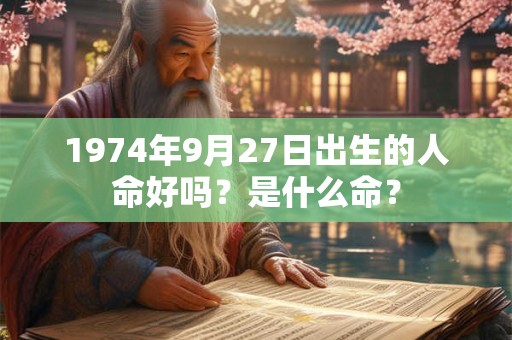 1974年9月27日出生的人命好吗？是什么命？