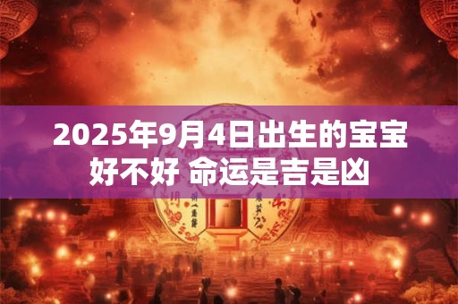 2025年9月4日出生的宝宝好不好 命运是吉是凶