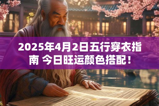2025年4月2日五行穿衣指南 今日旺运颜色搭配！