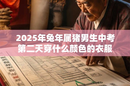 2025年兔年属猪男生中考第二天穿什么颜色的衣服