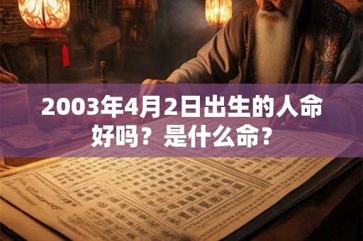 2003年4月2日出生的人命好吗？是什么命？