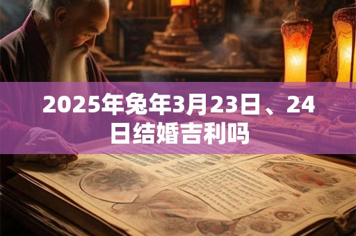 2025年兔年3月23日、24日结婚吉利吗